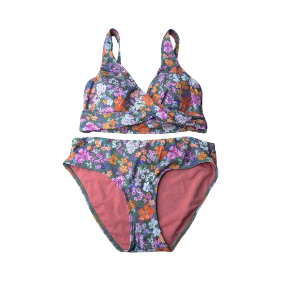 Sea level NWT 10/12 Bikini - Parkland - Crossfront Bikini Top & Mid Rise Bottom - Picture 7 of 10